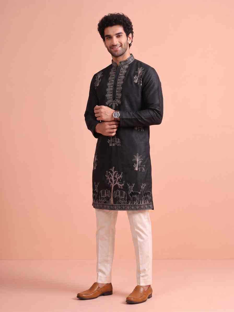 YNF Wholesale Satin Mens Kurta Pyjama  | Surat Manufacturer