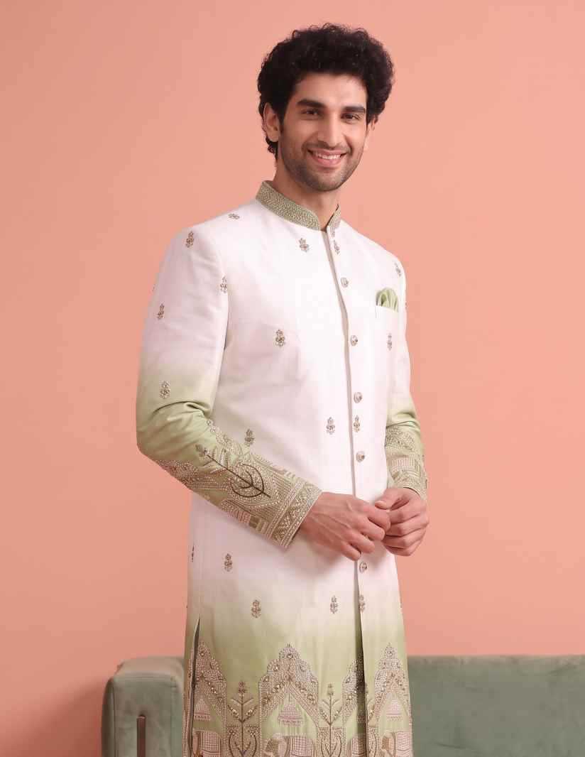 YNF Wholesale Satin Indo Western  | Surat Manufacturer