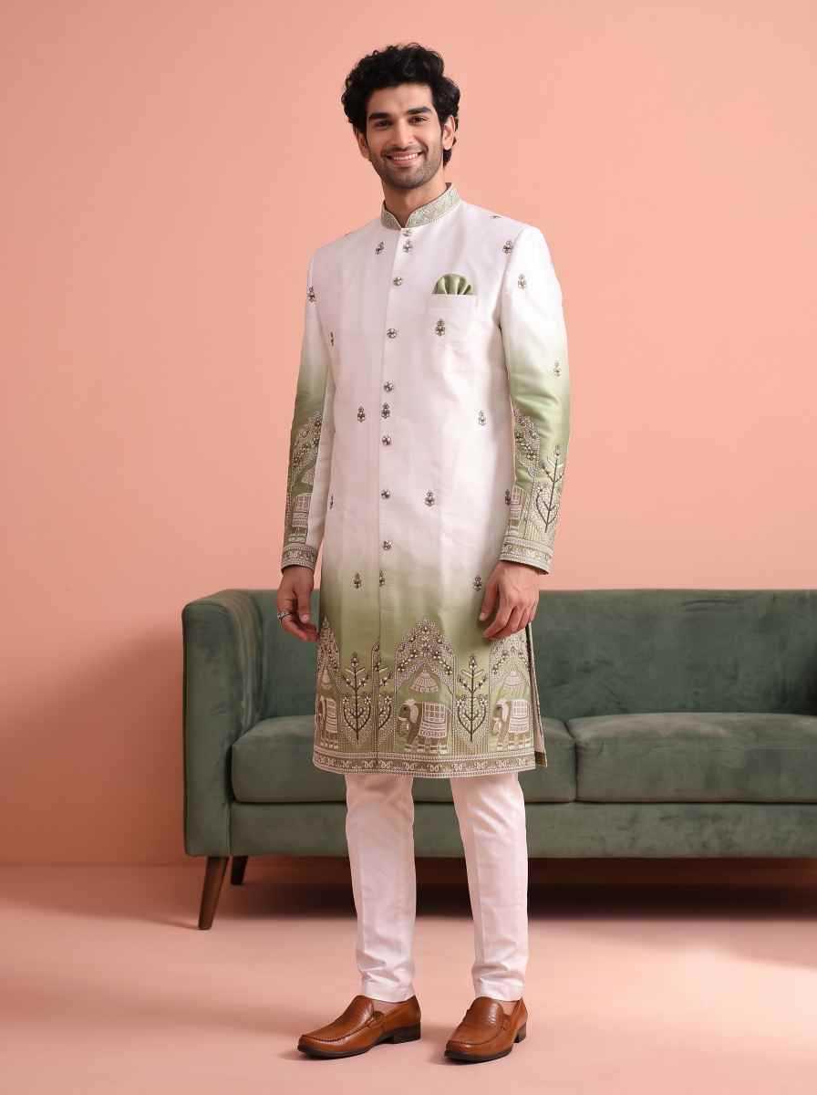 YNF Wholesale Satin Indo Western  | Surat Manufacturer