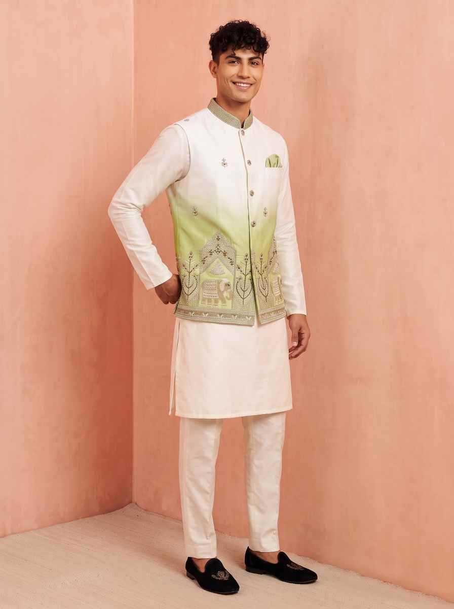 YNF Wholesale Banarasi Soft Silk Mens Kurta Pyjama  | Surat Manufacturer
