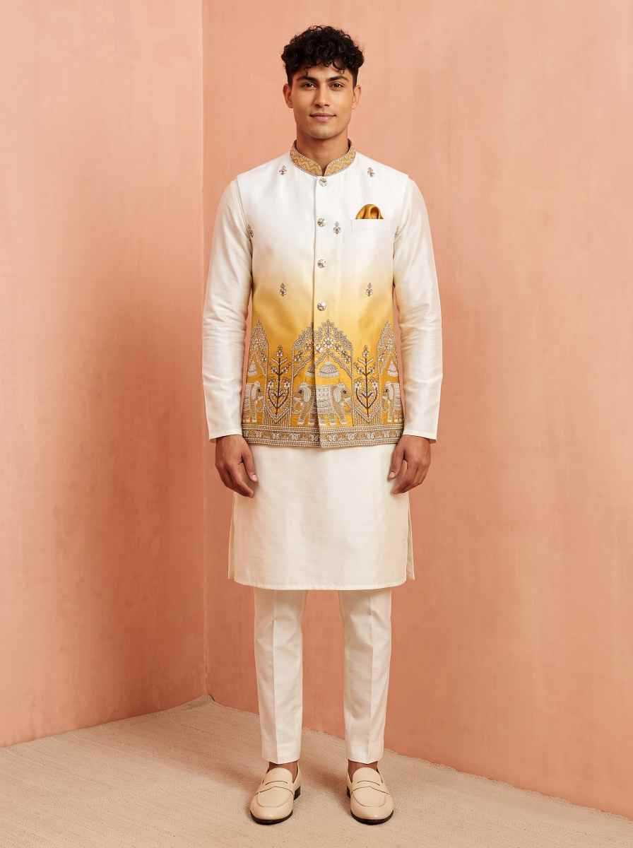 YNF Wholesale Banarasi Soft Silk Mens Kurta Pyjama  | Surat Manufacturer