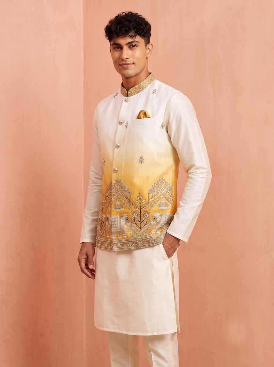 YNF Wholesale Banarasi Soft Silk Mens Kurta Pyjama  | Surat Manufacturer
