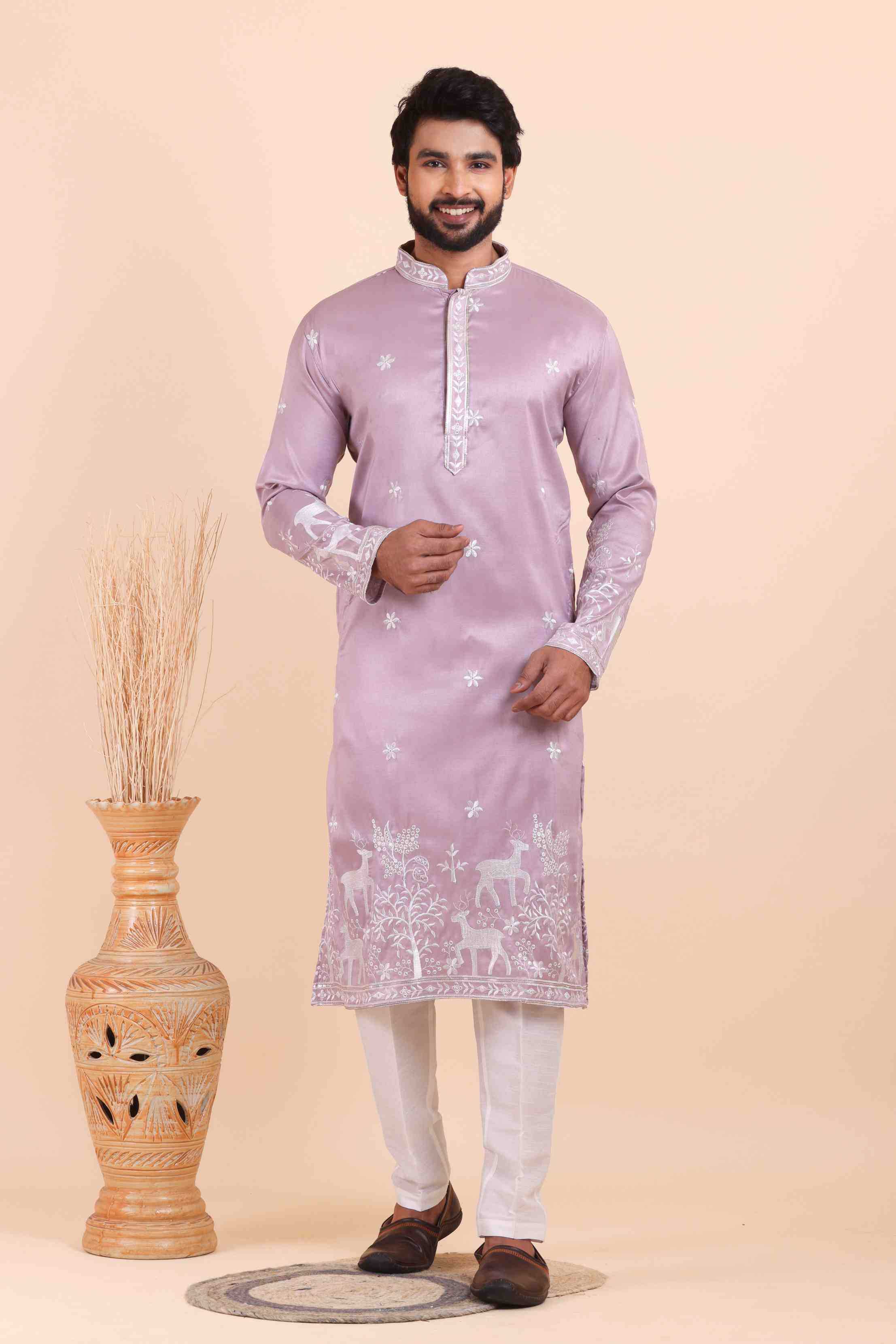 YNF Wholesale Silk Mens Kurtas  | Surat Manufacturer