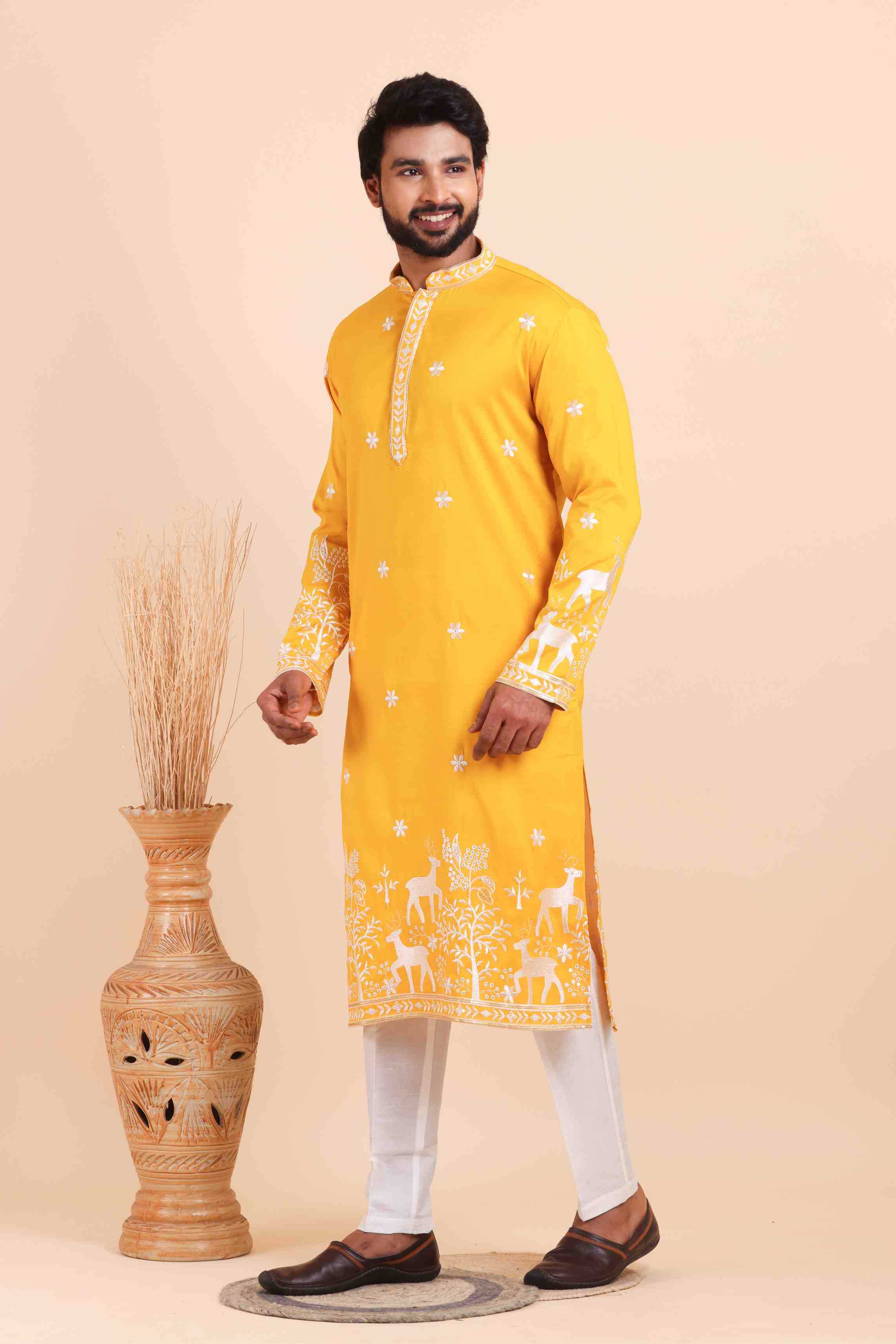 YNF Wholesale Silk Mens Kurtas  | Surat Manufacturer