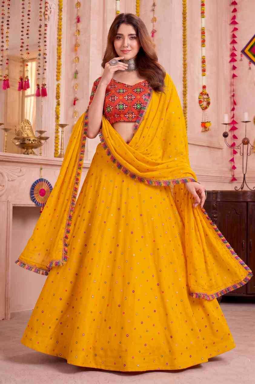YNF Wholesale Heavy Rayon Embroidered Lehenga RIN223 Rangbaaz Vol-54 | Surat Manufacturer