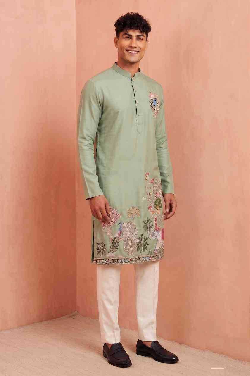 YNF Wholesale Silk Mens Kurta Pyjama  | Surat Manufacturer