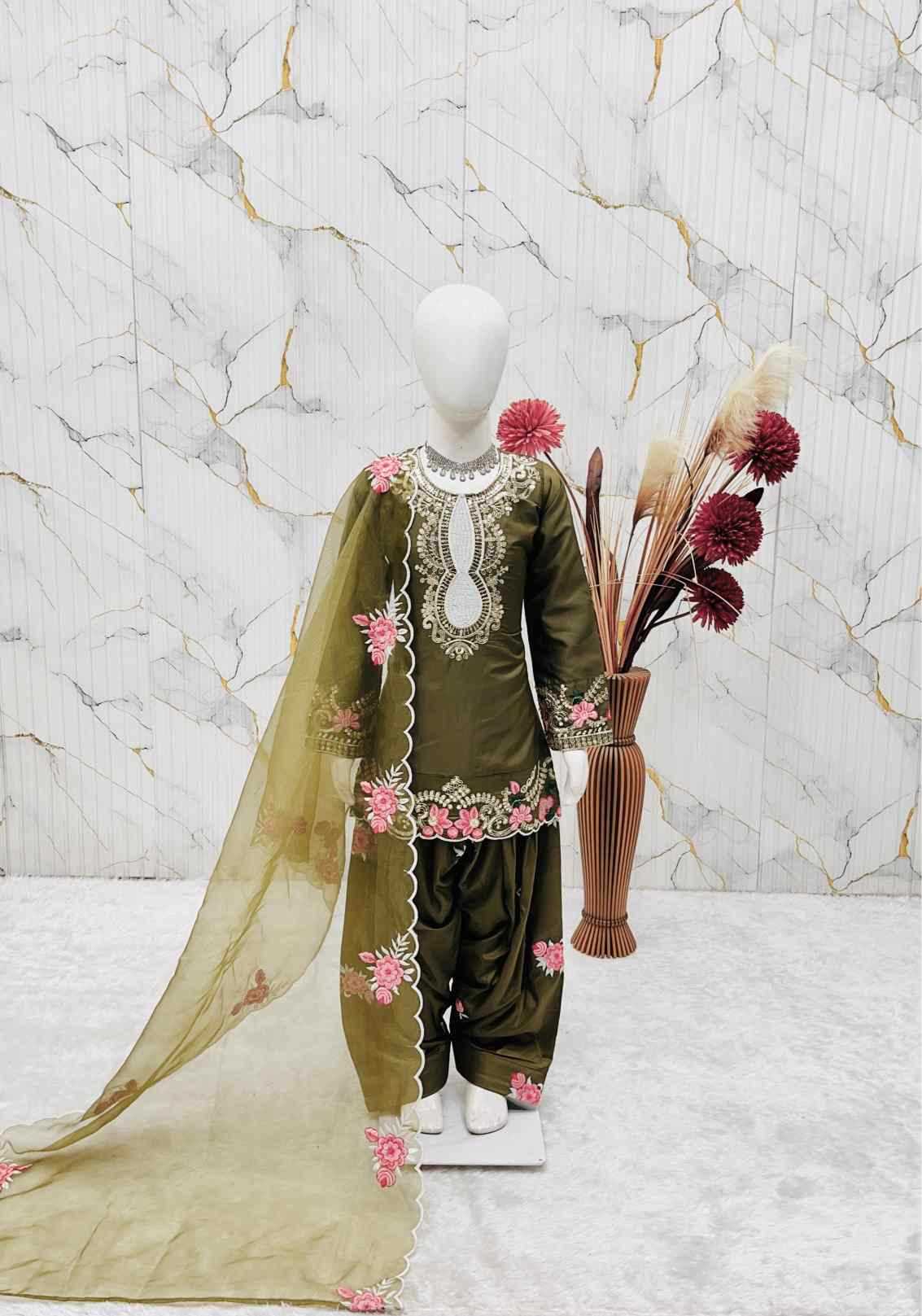 YNF Wholesale Faux Georgette Kids Suit  | Surat Manufacturer