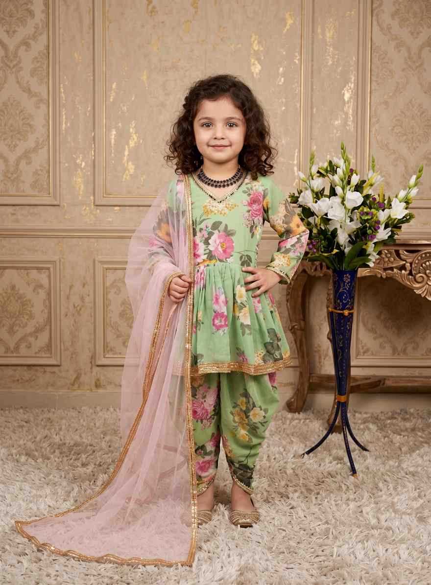 YNF Wholesale Faux Georgette Kids Suit  | Surat Manufacturer