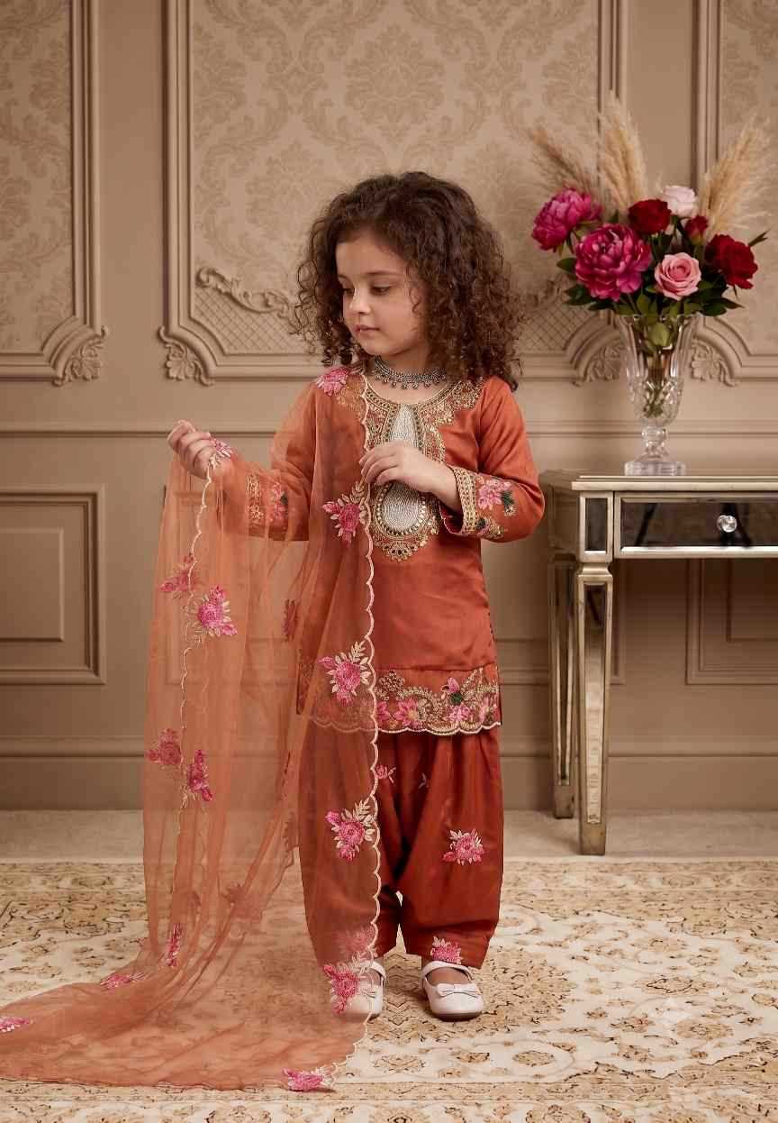YNF Wholesale Faux Georgette Kids Suit  | Surat Manufacturer