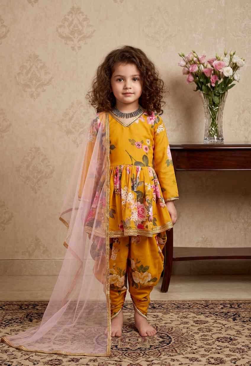 YNF Wholesale Faux Georgette Kids Suit  | Surat Manufacturer