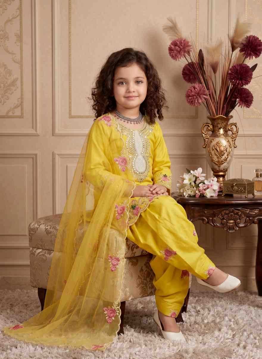 YNF Wholesale Faux Georgette Kids Suit  | Surat Manufacturer