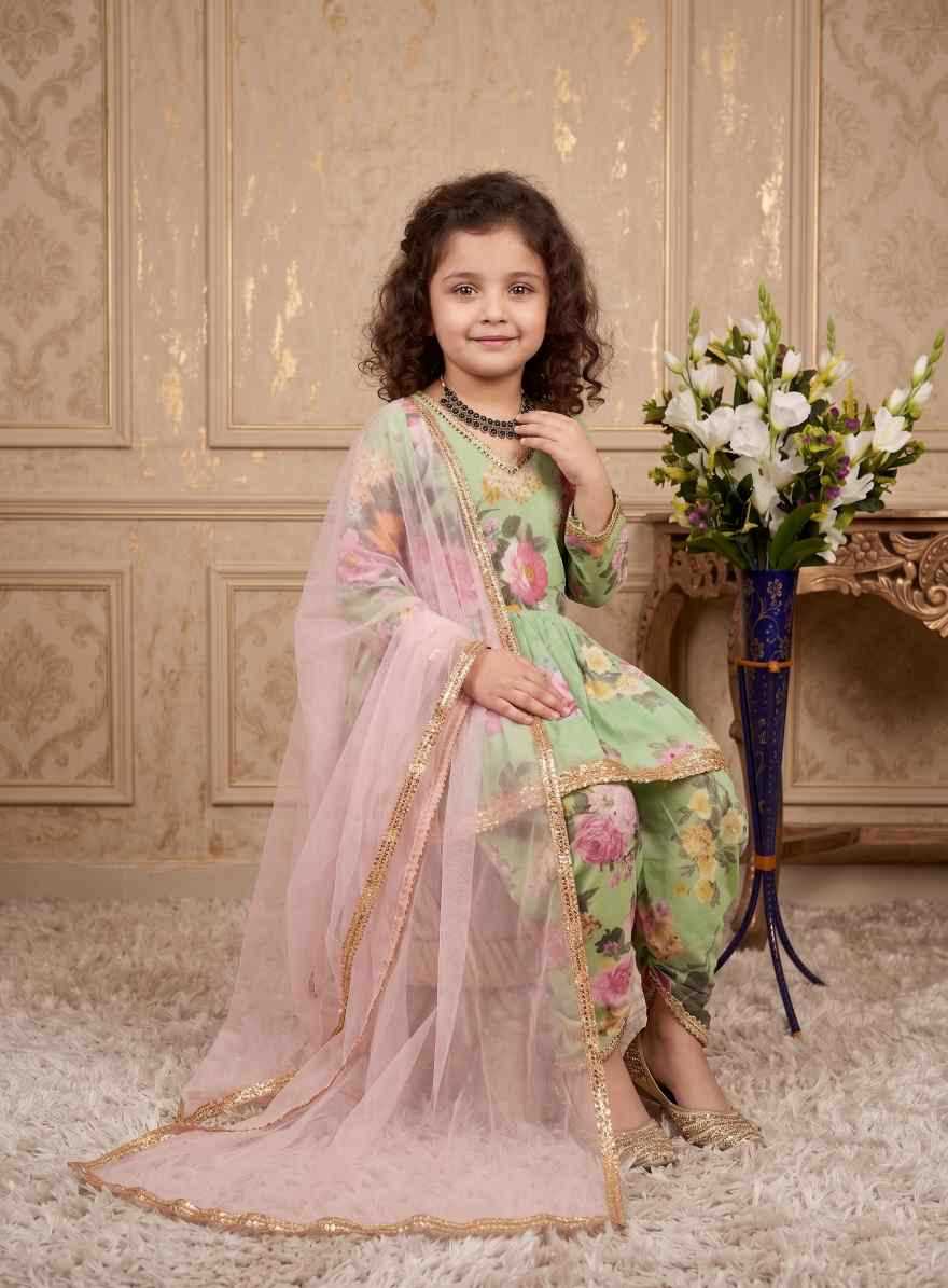 YNF Wholesale Faux Georgette Kids Suit  | Surat Manufacturer
