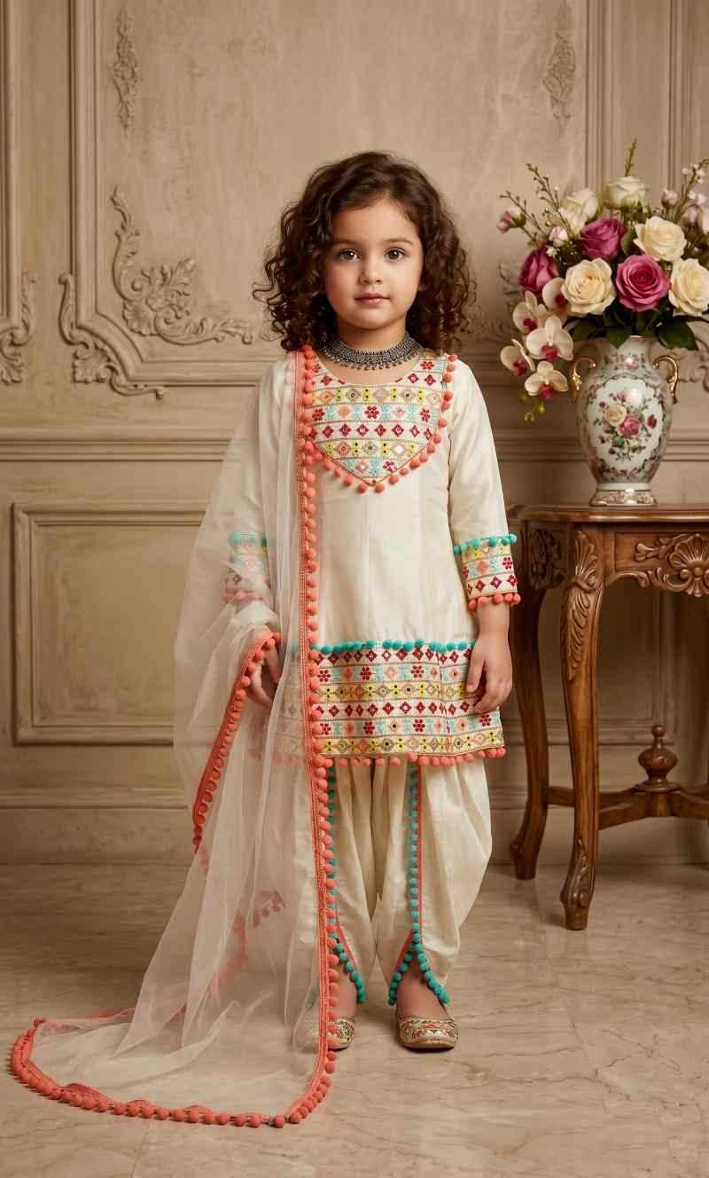 YNF Wholesale Faux Georgette Kids Suit  | Surat Manufacturer