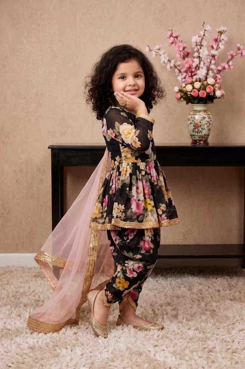 YNF Wholesale Faux Georgette Kids Suit  | Surat Manufacturer