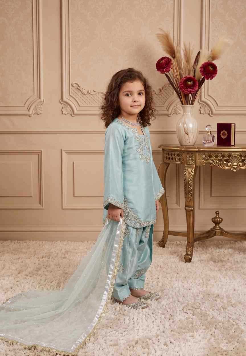 YNF Wholesale Faux Georgette Kids Suit  | Surat Manufacturer
