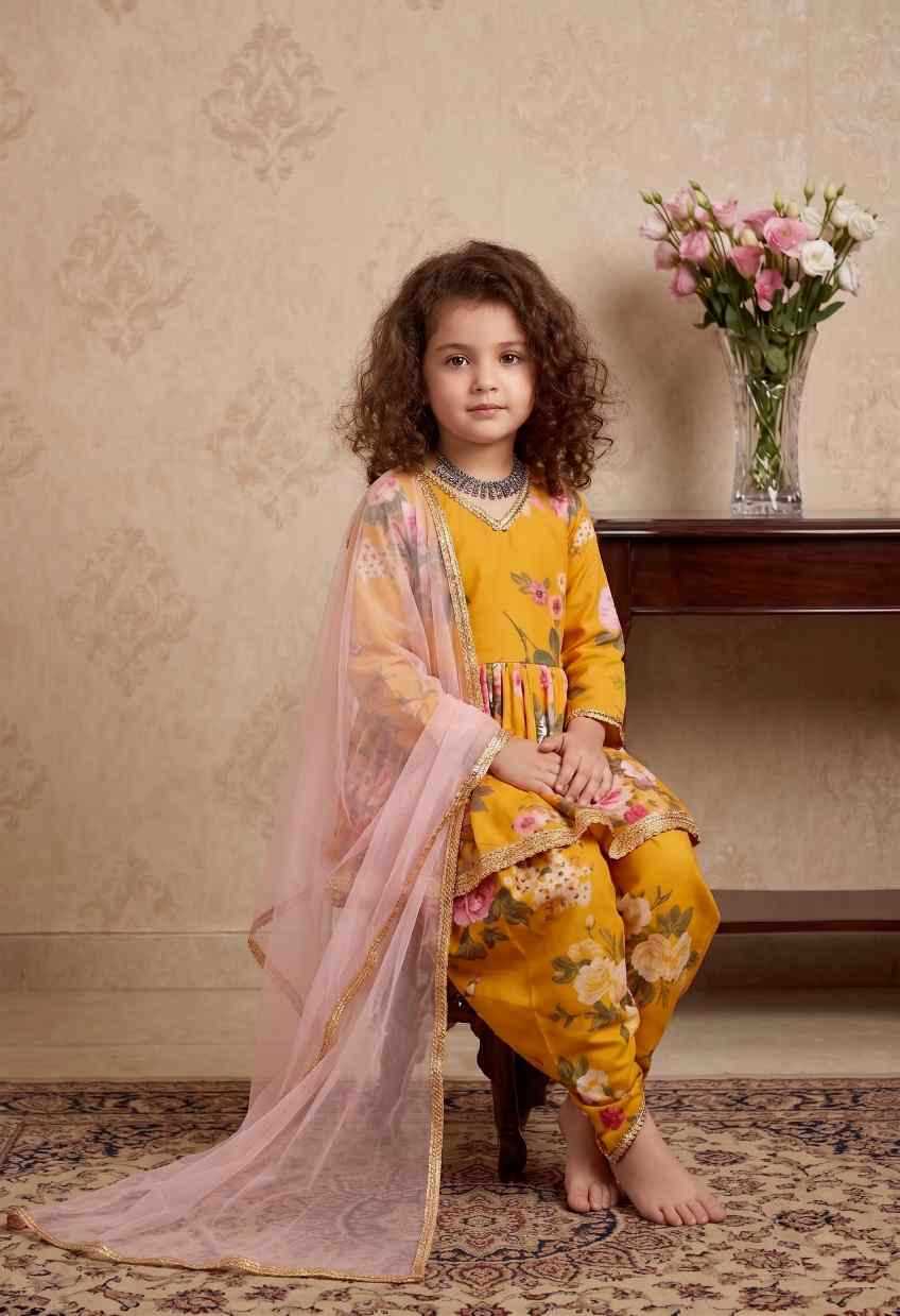 YNF Wholesale Faux Georgette Kids Suit  | Surat Manufacturer