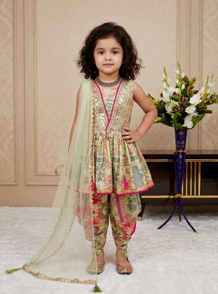 YNF Wholesale Faux Georgette Kids Suit  | Surat Manufacturer