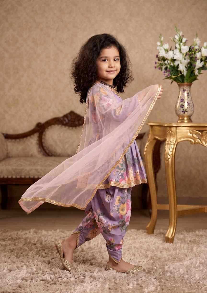 YNF Wholesale Faux Georgette Kids Suit  | Surat Manufacturer