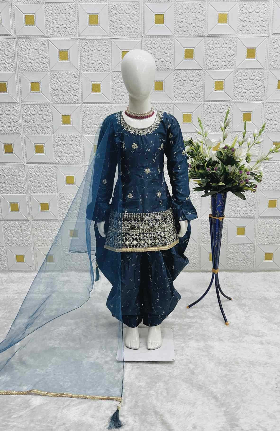 YNF Wholesale Faux Georgette Kids Suit  | Surat Manufacturer