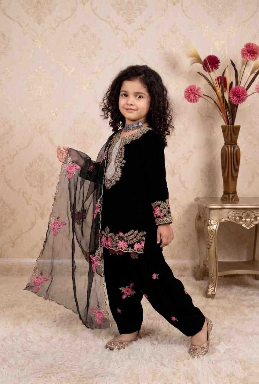YNF Wholesale Faux Georgette Kids Suit  | Surat Manufacturer