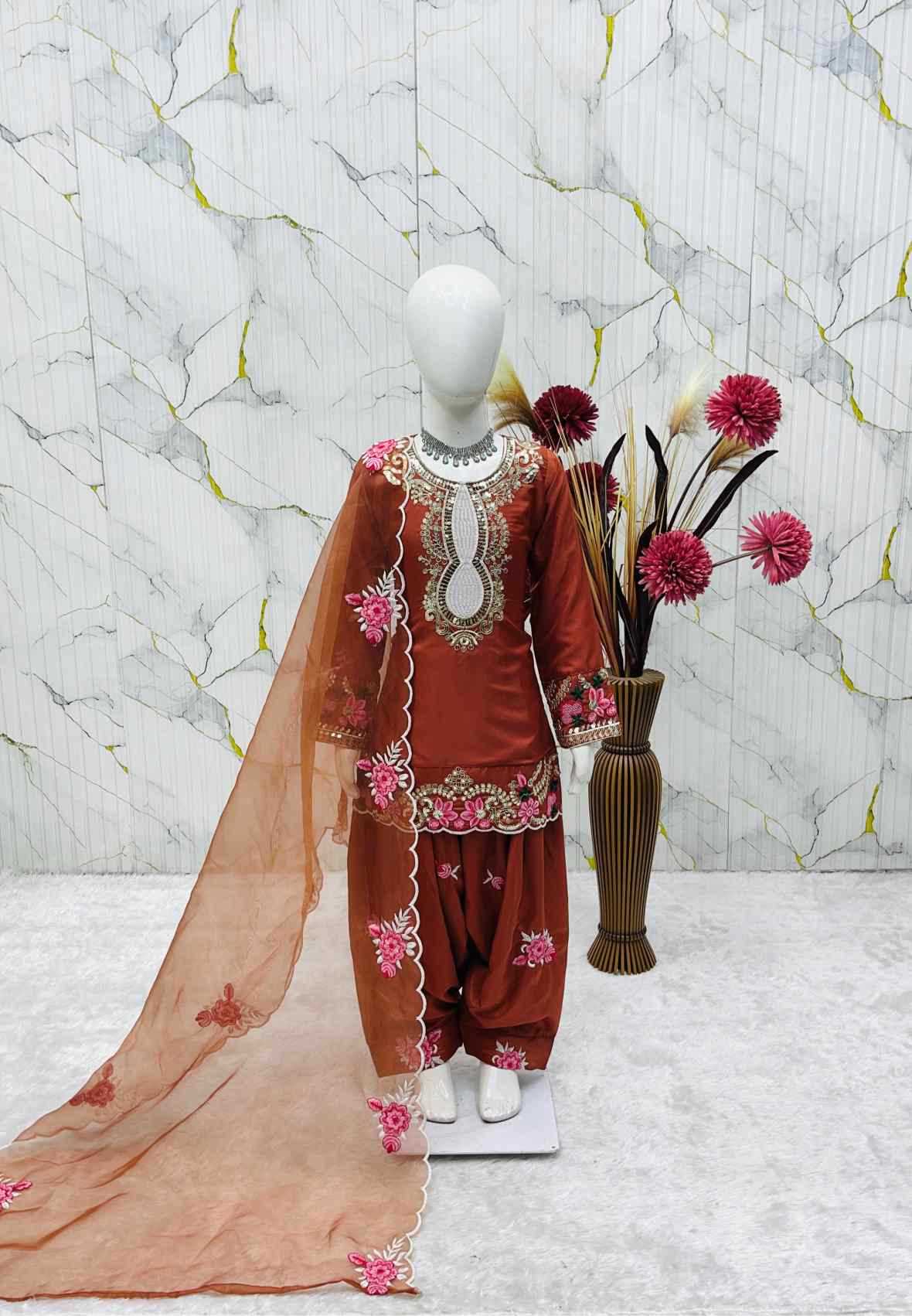 YNF Wholesale Faux Georgette Kids Suit  | Surat Manufacturer