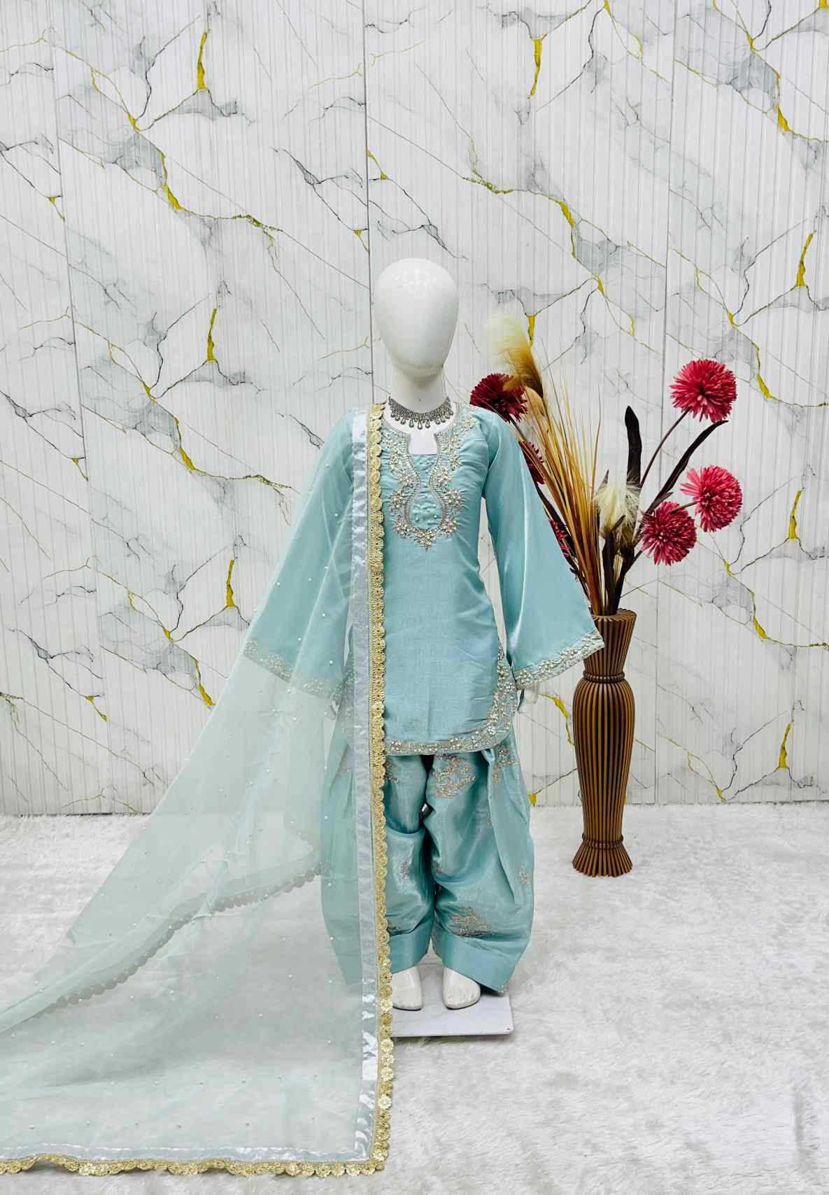 YNF Wholesale Faux Georgette Kids Suit  | Surat Manufacturer
