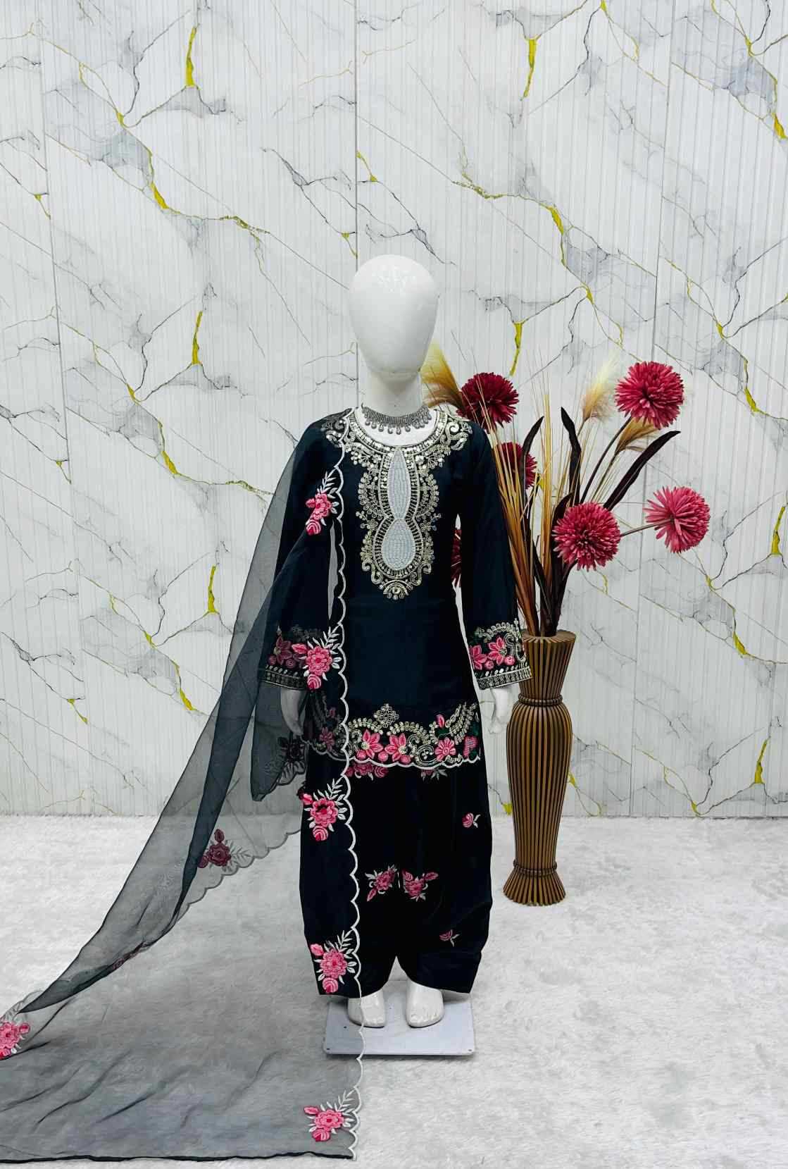 YNF Wholesale Faux Georgette Kids Suit  | Surat Manufacturer