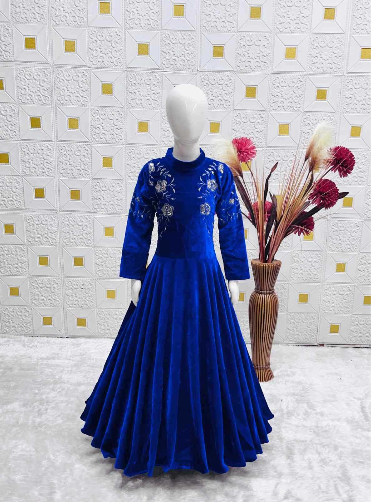 YNF Wholesale Faux Georgette Kids Gown  | Surat Manufacturer