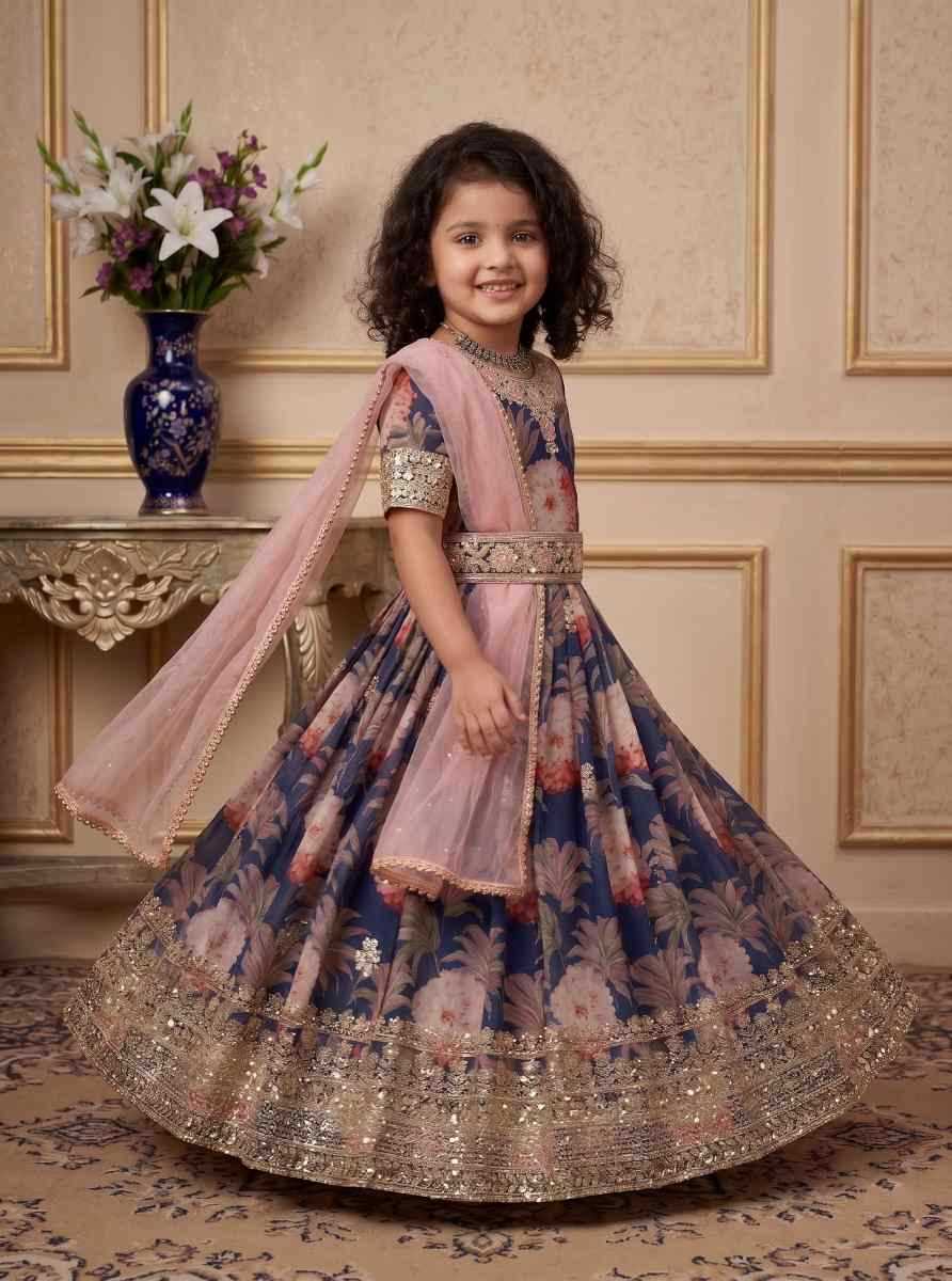 YNF Wholesale Faux Georgette Kids Gown  | Surat Manufacturer