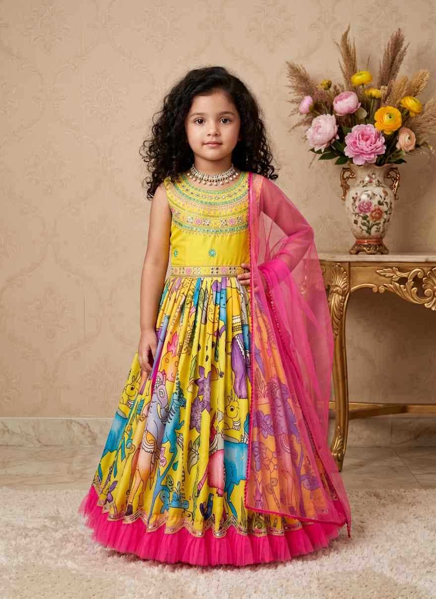 YNF Wholesale Faux Georgette Kids Gown  | Surat Manufacturer