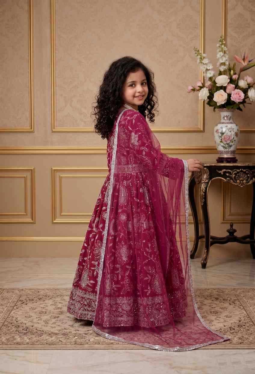 YNF Wholesale Faux Georgette Kids Gown  | Surat Manufacturer