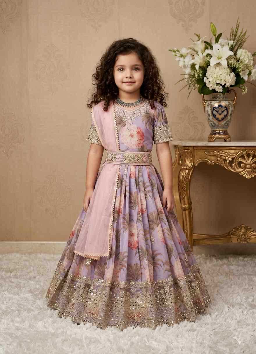 YNF Wholesale Faux Georgette Kids Gown  | Surat Manufacturer