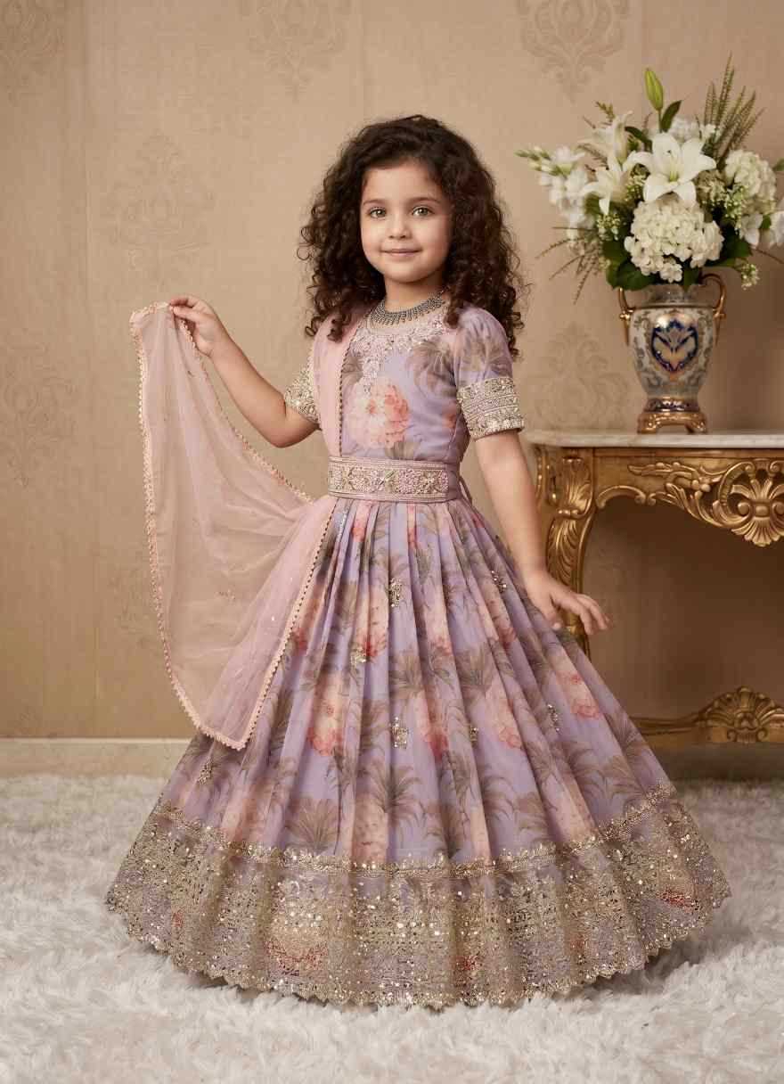 YNF Wholesale Faux Georgette Kids Gown  | Surat Manufacturer