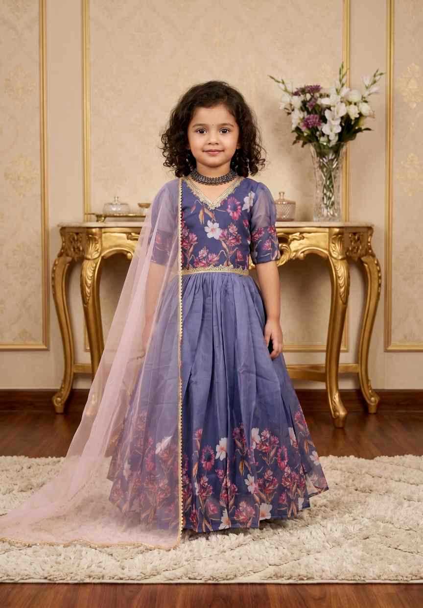 YNF Wholesale Faux Georgette Kids Gown  | Surat Manufacturer