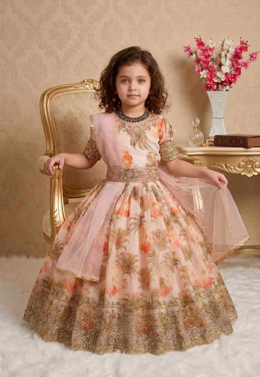 YNF Wholesale Faux Georgette Kids Gown  | Surat Manufacturer