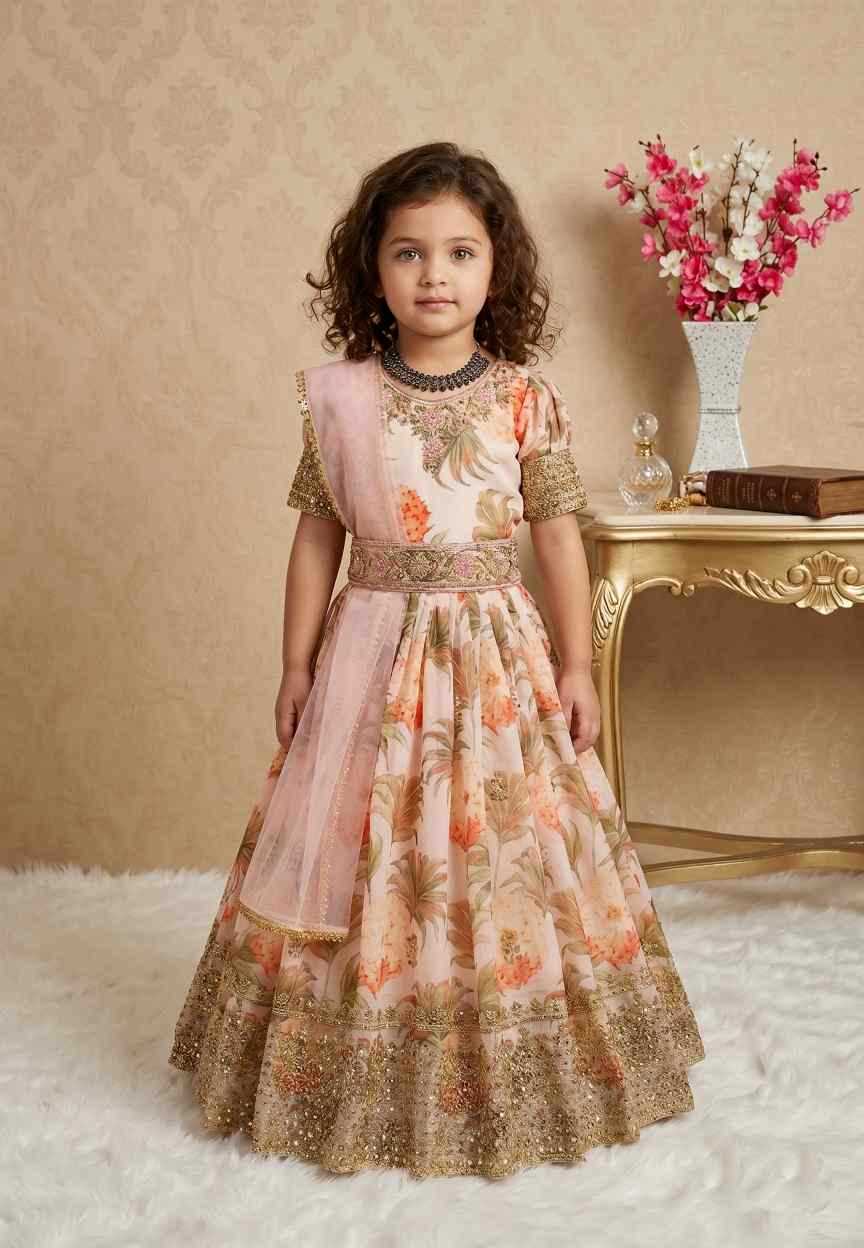 YNF Wholesale Faux Georgette Kids Gown  | Surat Manufacturer