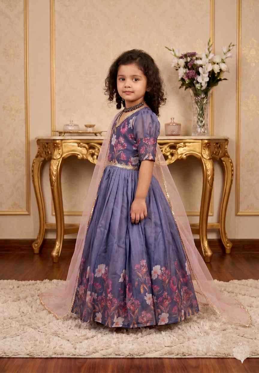 YNF Wholesale Faux Georgette Kids Gown  | Surat Manufacturer