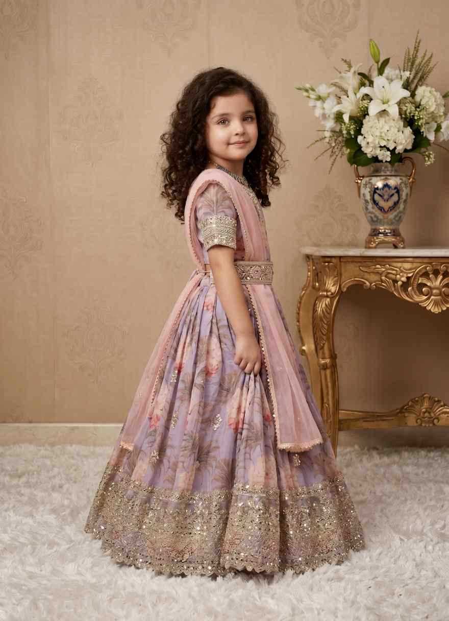 YNF Wholesale Faux Georgette Kids Gown  | Surat Manufacturer