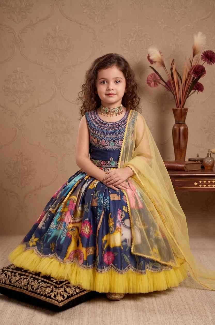 YNF Wholesale Faux Georgette Kids Gown  | Surat Manufacturer