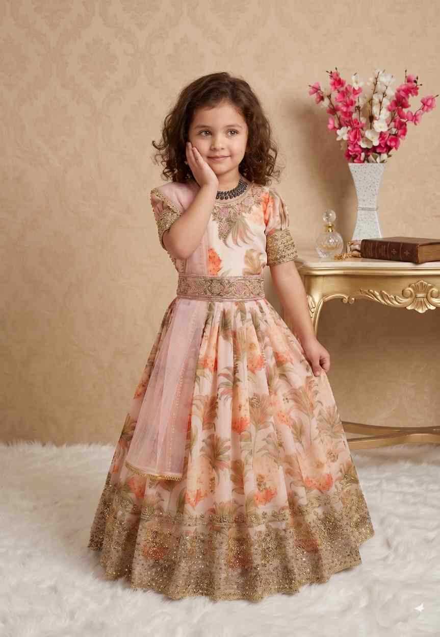 YNF Wholesale Faux Georgette Kids Gown  | Surat Manufacturer