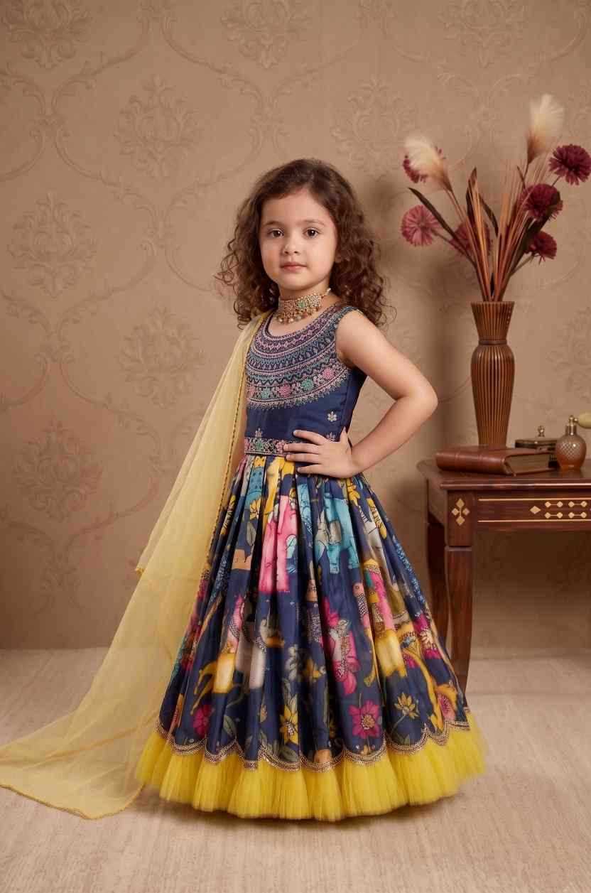 YNF Wholesale Faux Georgette Kids Gown  | Surat Manufacturer
