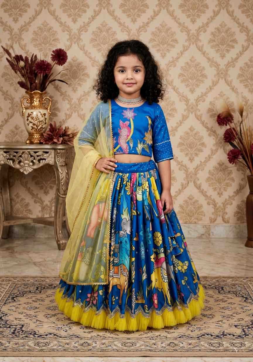 YNF Wholesale Chinon Silk Kids Lehenga  | Surat Manufacturer