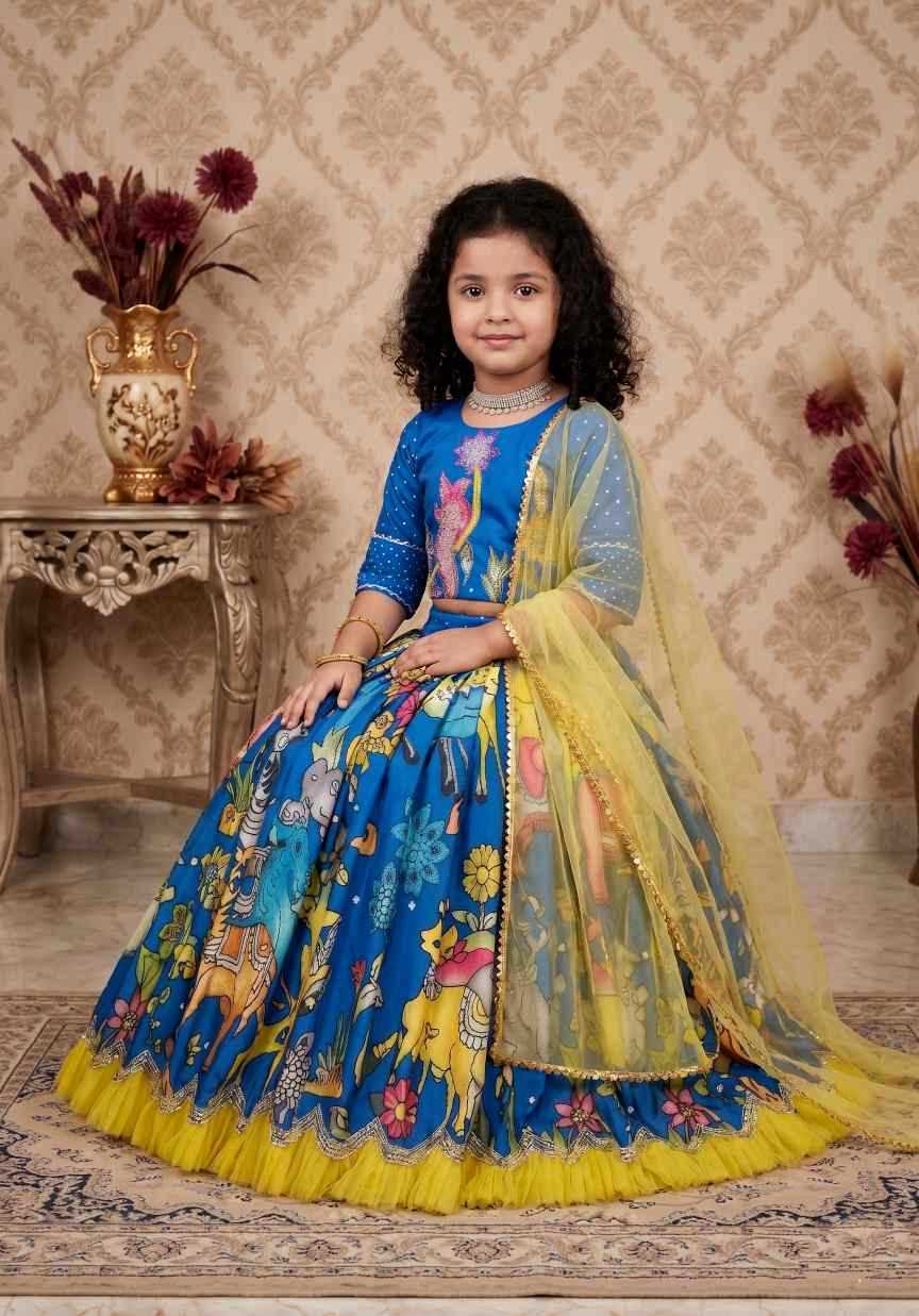 YNF Wholesale Chinon Silk Kids Lehenga  | Surat Manufacturer