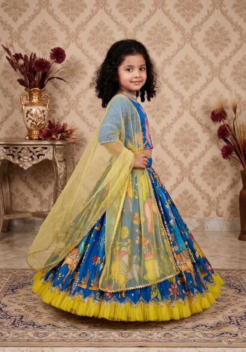 YNF Wholesale Chinon Silk Kids Lehenga  | Surat Manufacturer