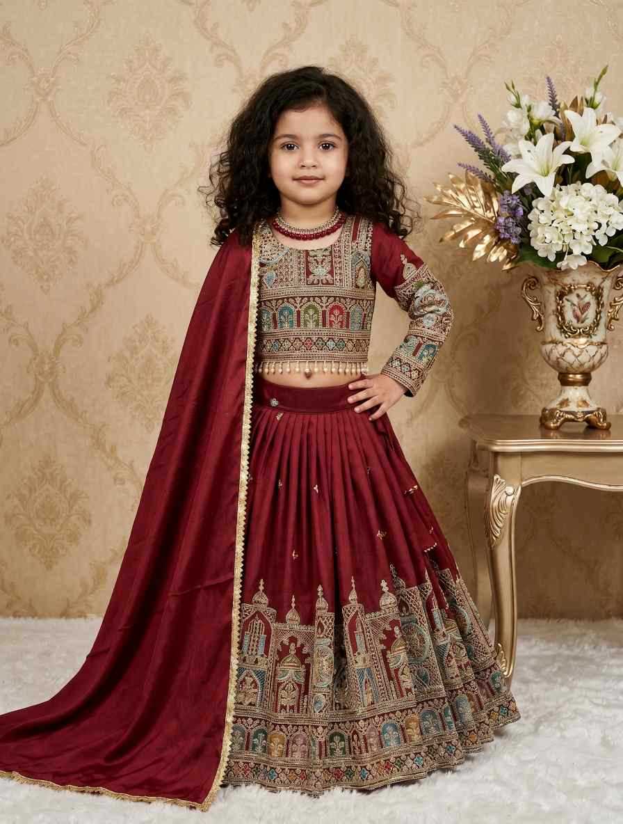 YNF Wholesale Chinon Silk Kids Lehenga  | Surat Manufacturer
