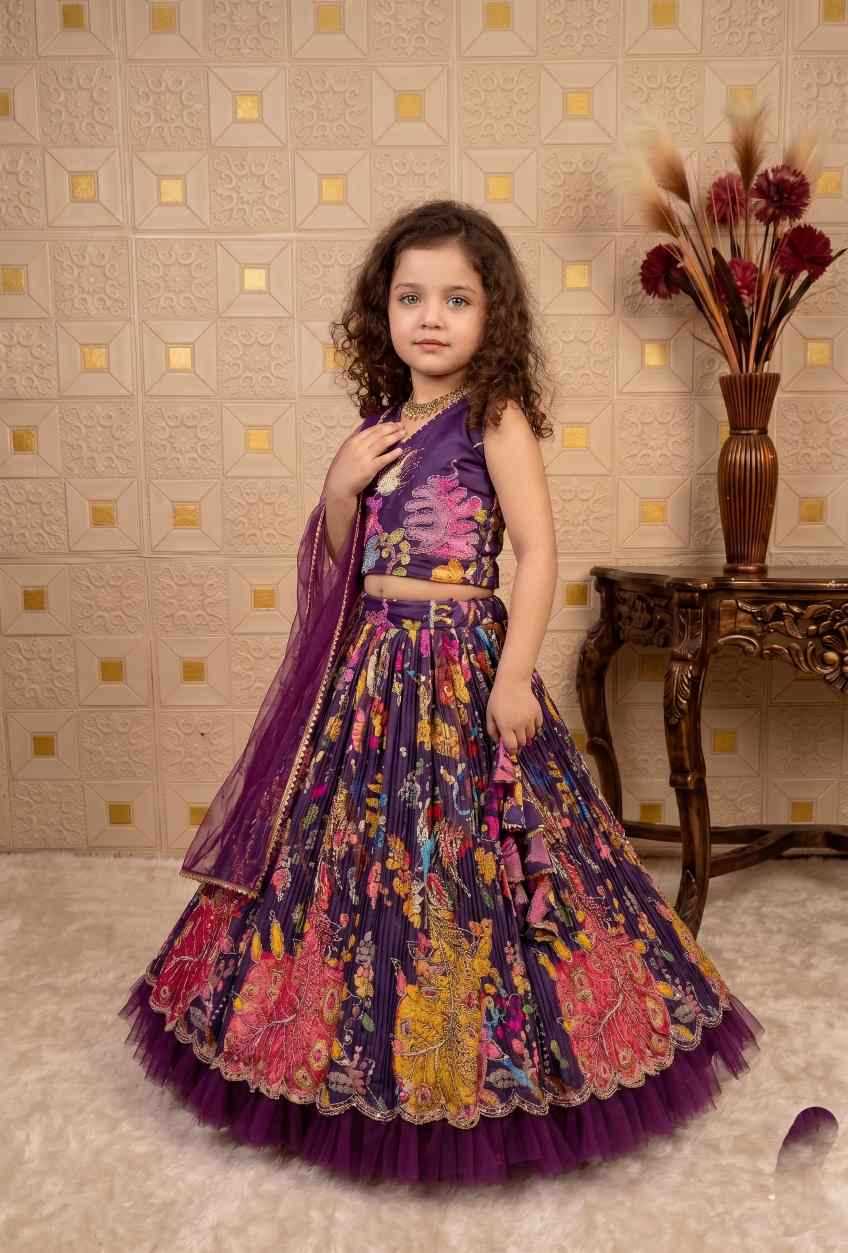 YNF Wholesale Chinon Silk Kids Lehenga  | Surat Manufacturer