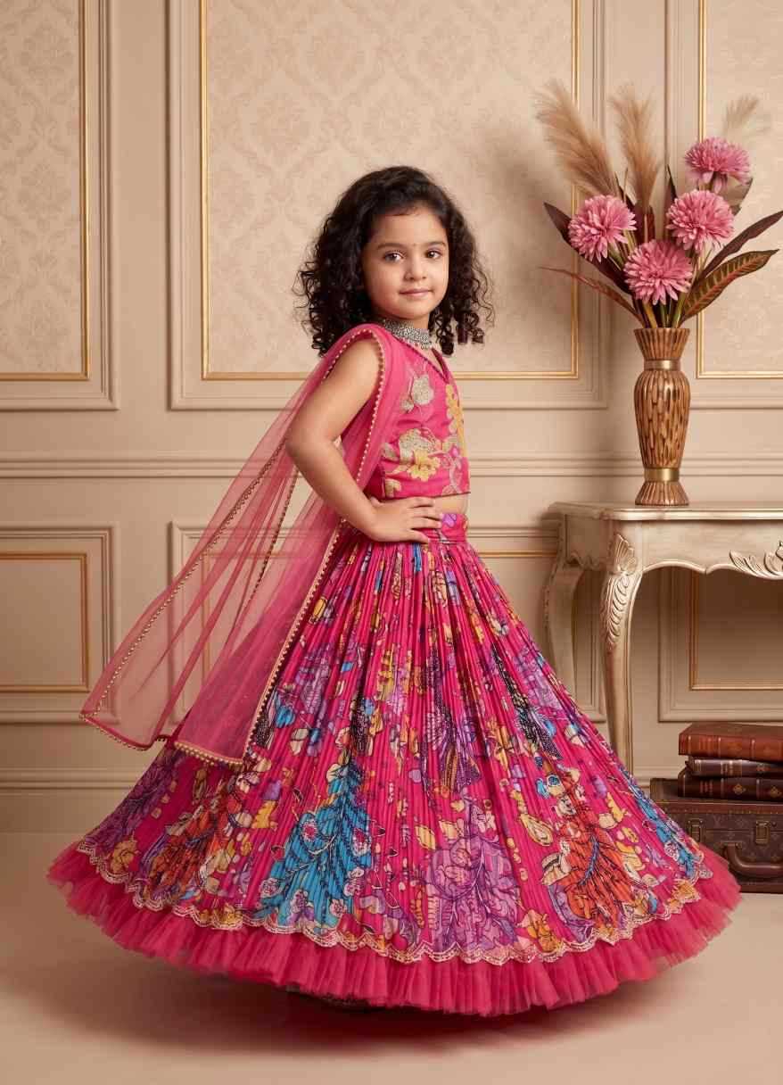 YNF Wholesale Chinon Silk Kids Lehenga  | Surat Manufacturer