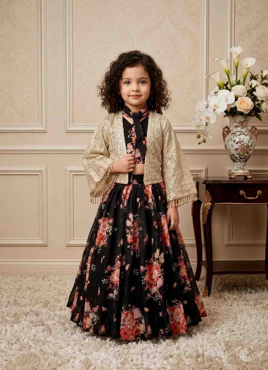 YNF Wholesale Chinon Silk Kids Lehenga  | Surat Manufacturer