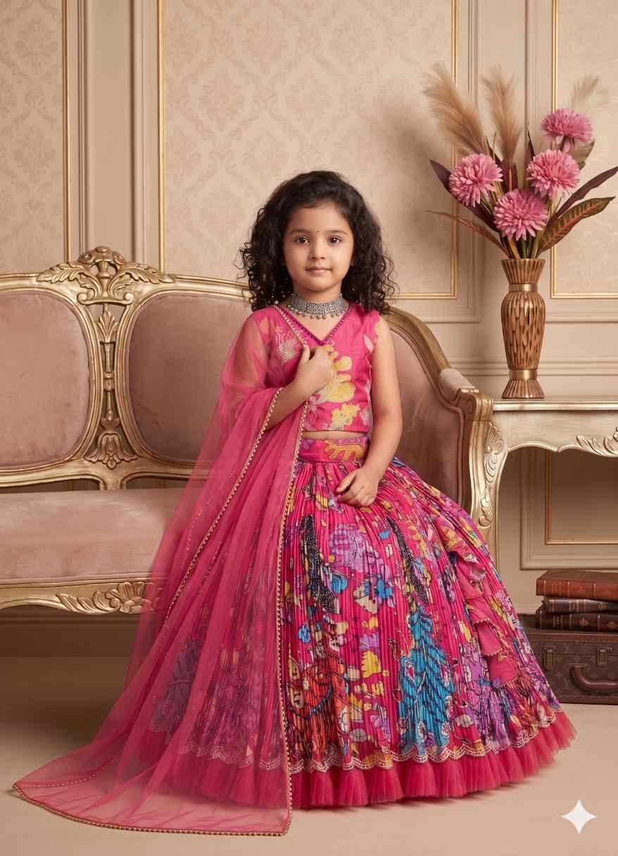 YNF Wholesale Chinon Silk Kids Lehenga  | Surat Manufacturer