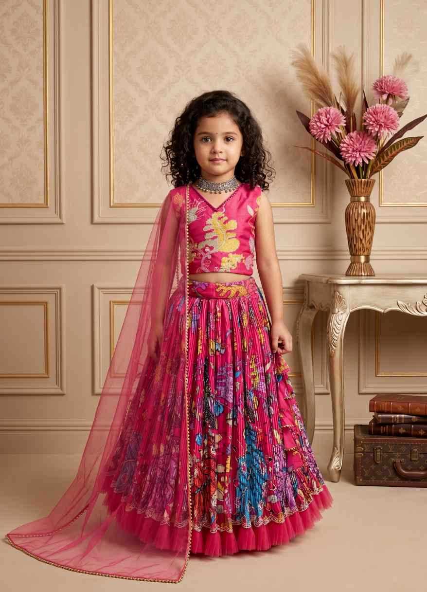 YNF Wholesale Chinon Silk Kids Lehenga  | Surat Manufacturer
